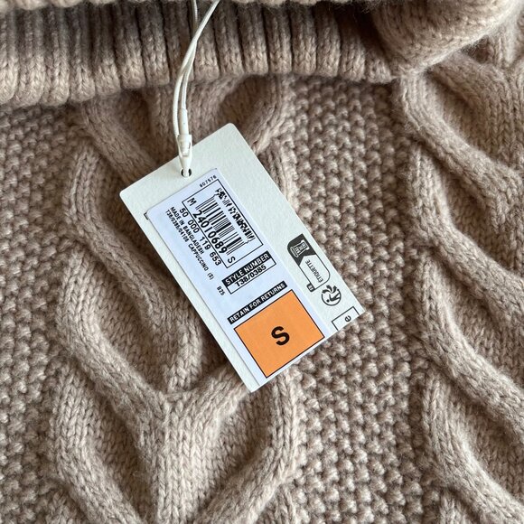NWT Marks & Spencer Turtleneck Chunky Cableknit Sweater | Size Small - Picture 7 of 9